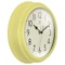 Infinity Instruments Nostalgic 9.5 in. Plastic Clock - Yellow 20306AURA-4544 - alternate 3